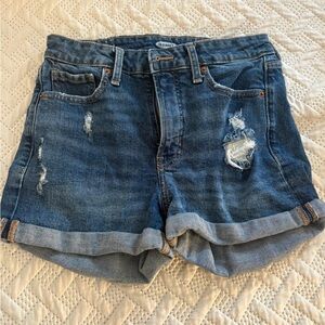 Old Navy Blue Distressed Jean Shorts